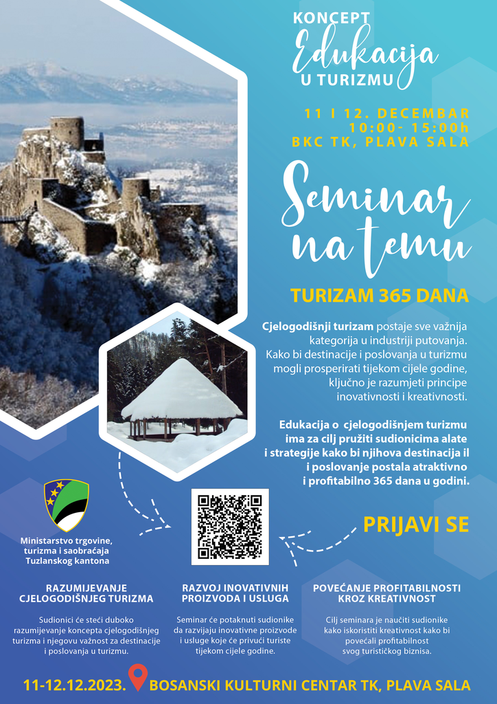 Poziv turističkim djelatnicima sa područja Tuzlanskog kantona kao i svim drugim sudionicima u turizmu